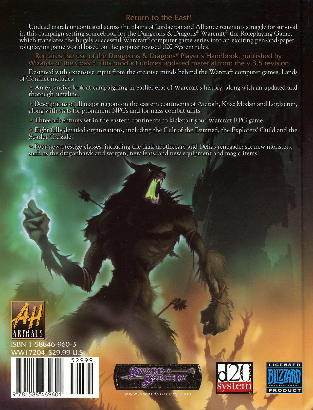 Lands Of Mystery – Supplement World Of Warcraft RPG (NEUF, Non Lu)